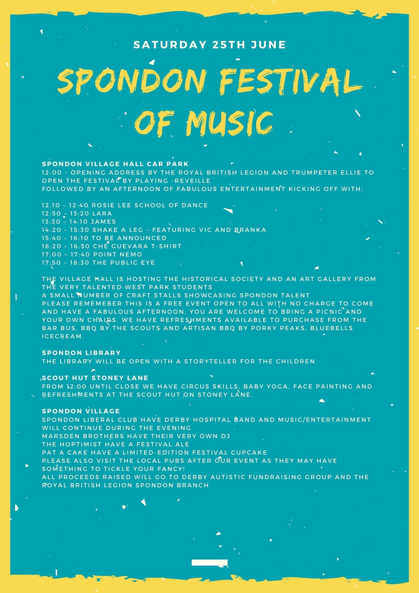 Spondon Music Festival 2022 poster