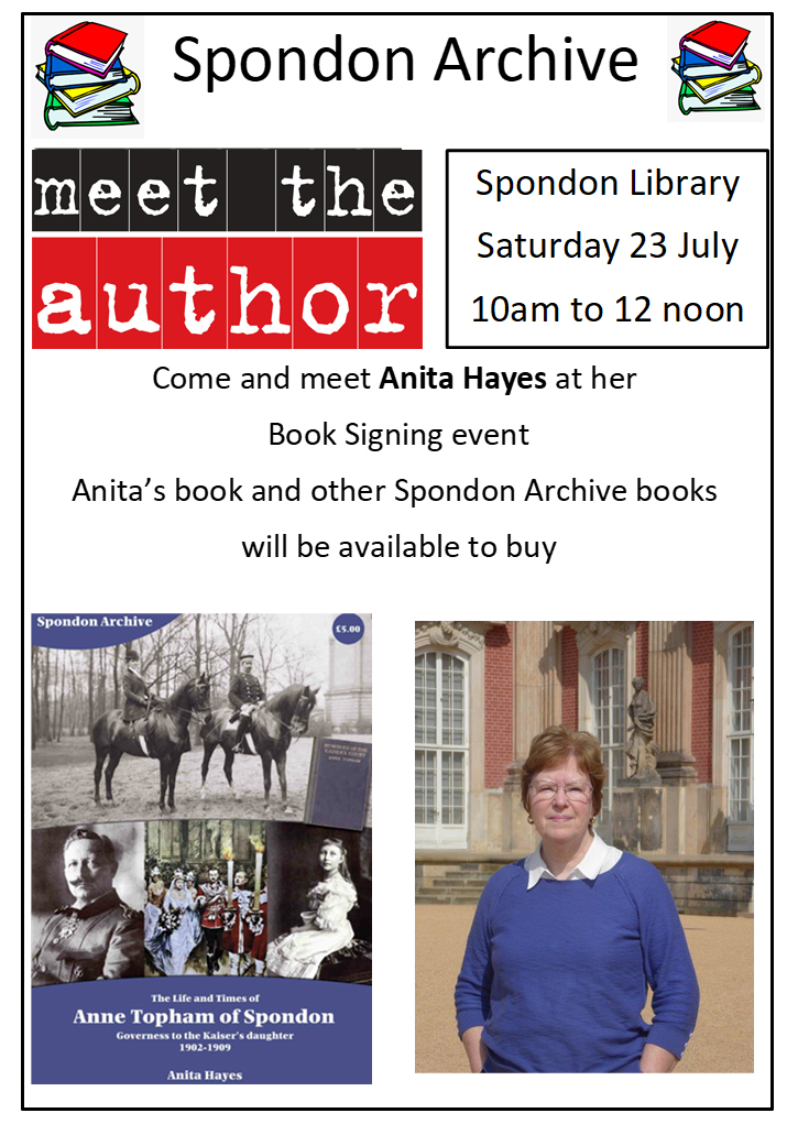 Spondon Archive book launch poster - July 2022