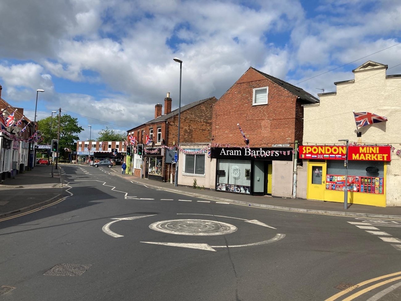 Photograph of Sitwell Street decorated for the Queen's Platinum Jubilee