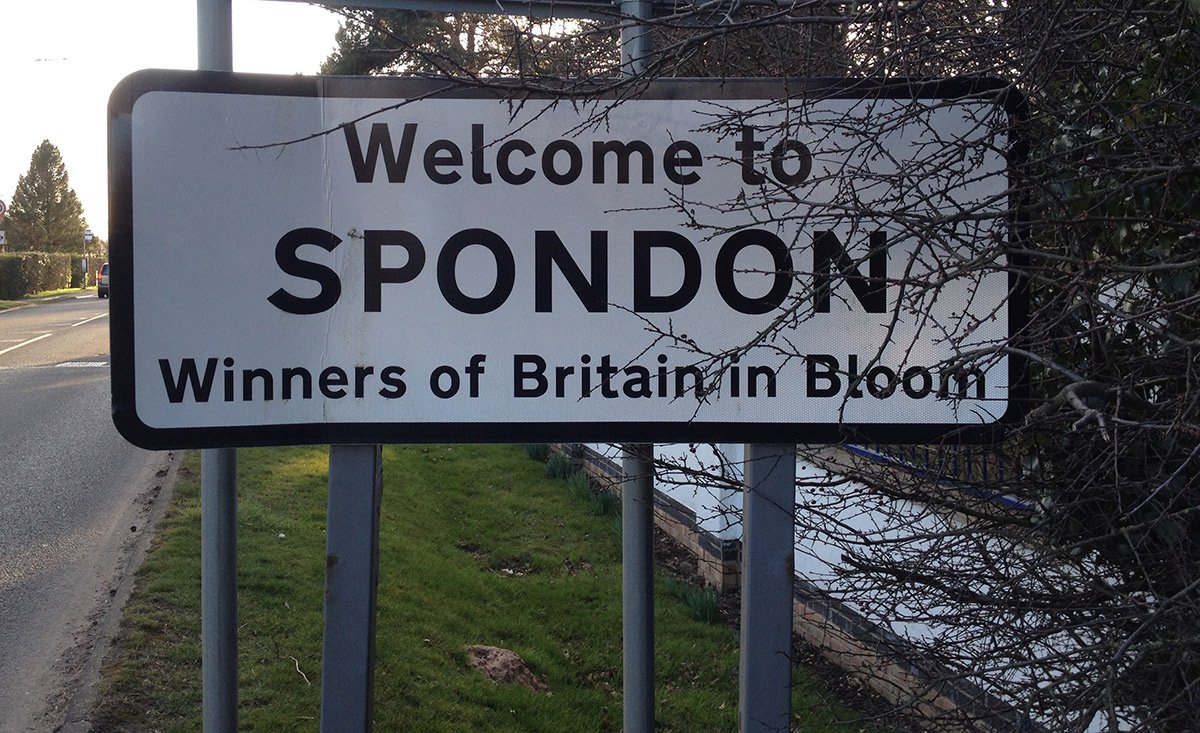 Photograph of Welcome to Spondon sign