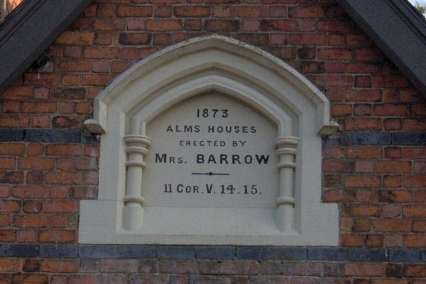 Photograph of Barrow's Almshouses- Building Plaque