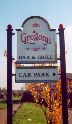 Photograph of Gregorys sign