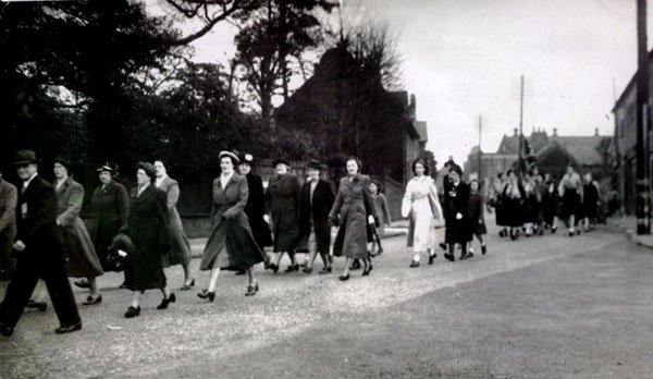 Photograph of World War I Veterans march